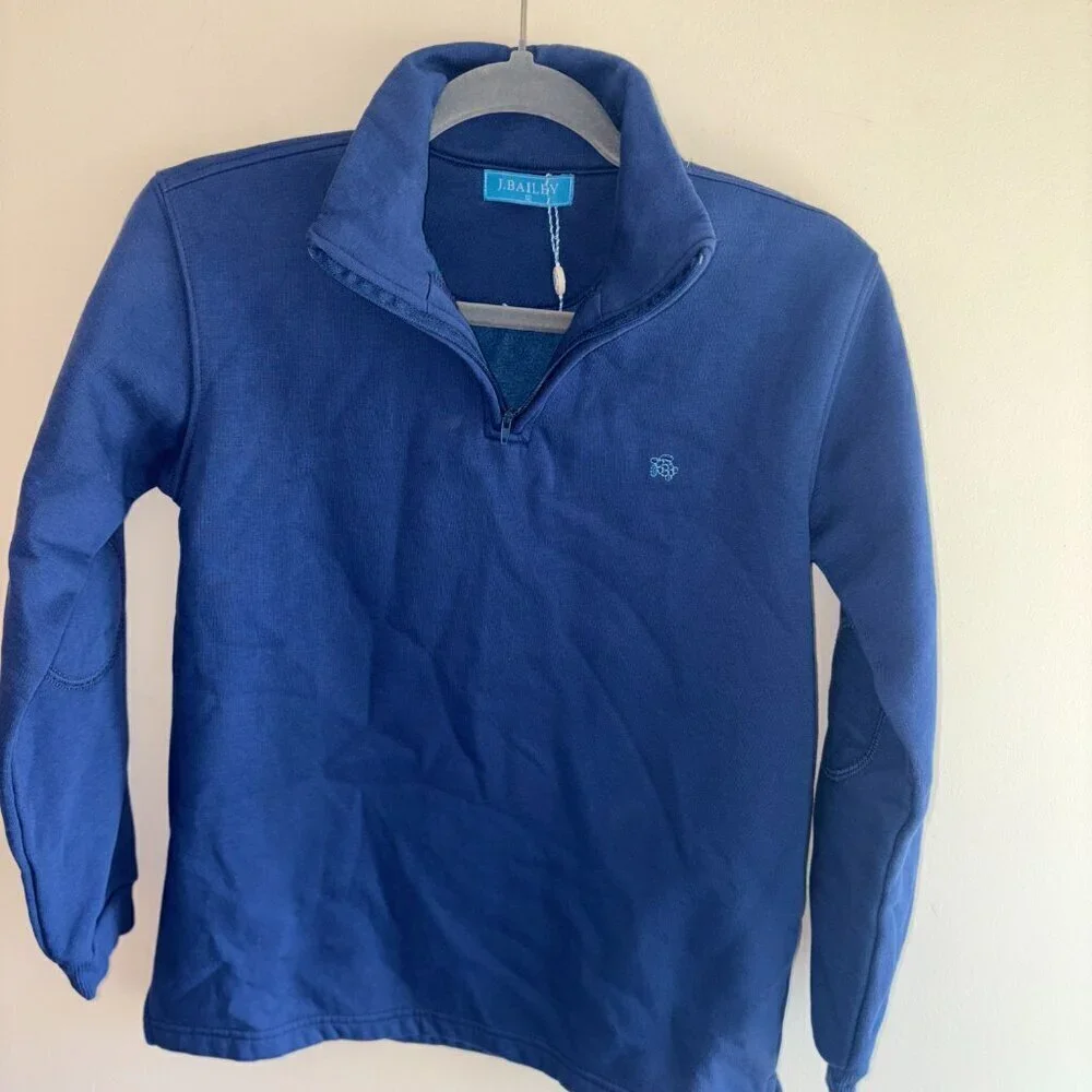 NWT Bailey Boys J. Bailey Glenn Half Zip Pullover Navy Size 12